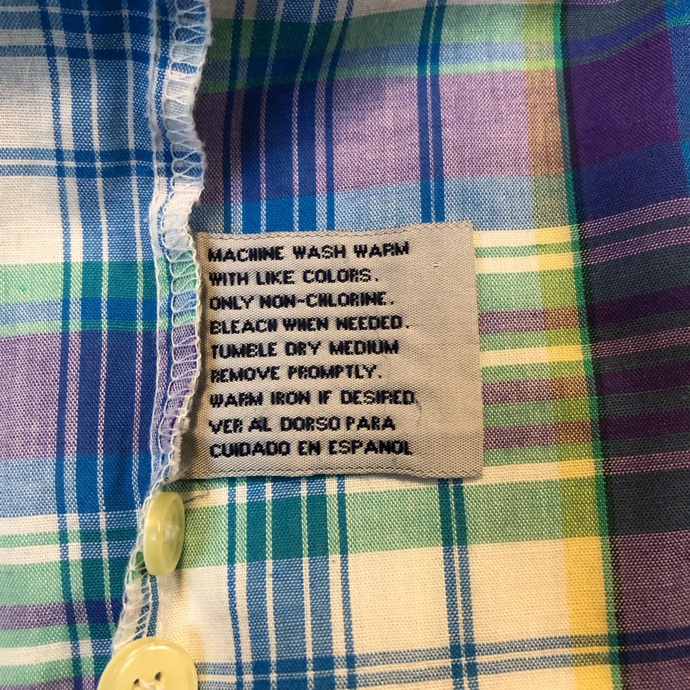 Cabin Creek Men’s Short-Sleeve Collared Button-Down Multicolor Plaid Shirt L - Picture 10 of 10